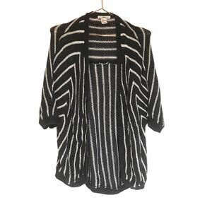 American Eagle striped open knit slub cardigan size medium